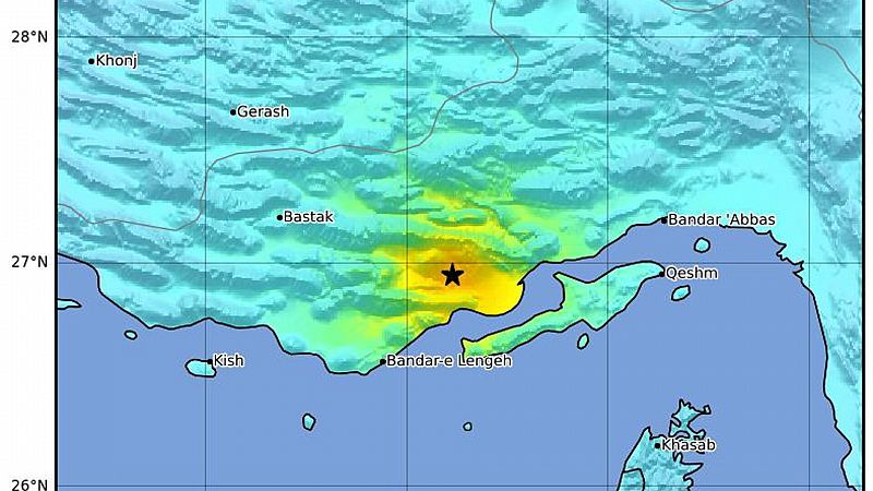 Al menos cinco muertos y una treintena de heridos en un terremoto de magnitud 6,1 en Irán