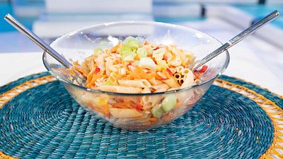 Receta de ensalada de pasta tropical