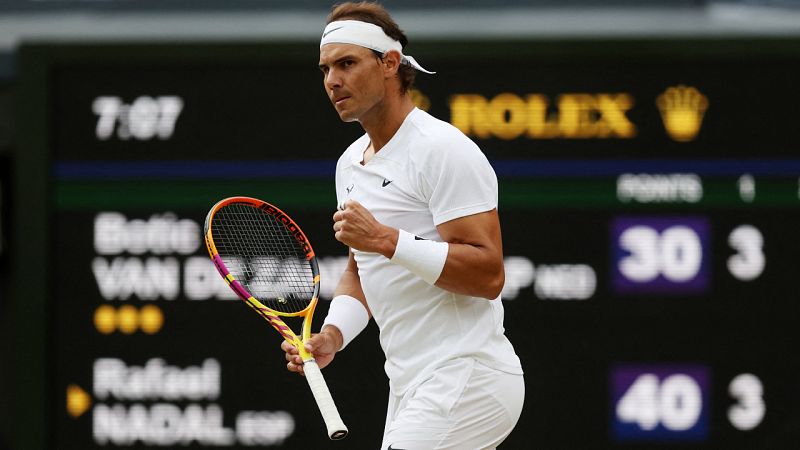 Rafa Nadal ya está en cuartos de Wimbledon tras ganar a Van de Zandschulp