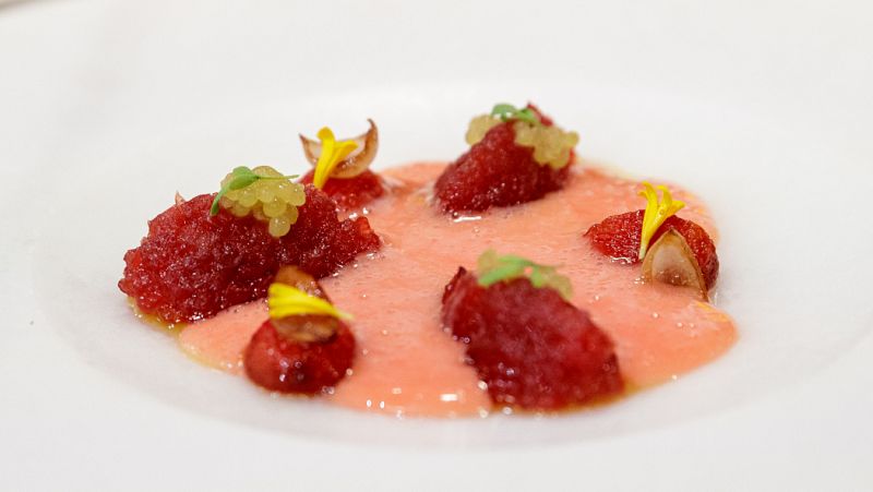 Receta de tartar de lomo de atún de Almadraba 'Esencias del sur' de María Lo