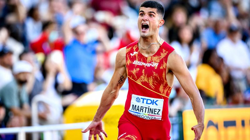 El navarro Asier Martínez se hace con el bronce en los 110 vallas del Mundial de Oregón