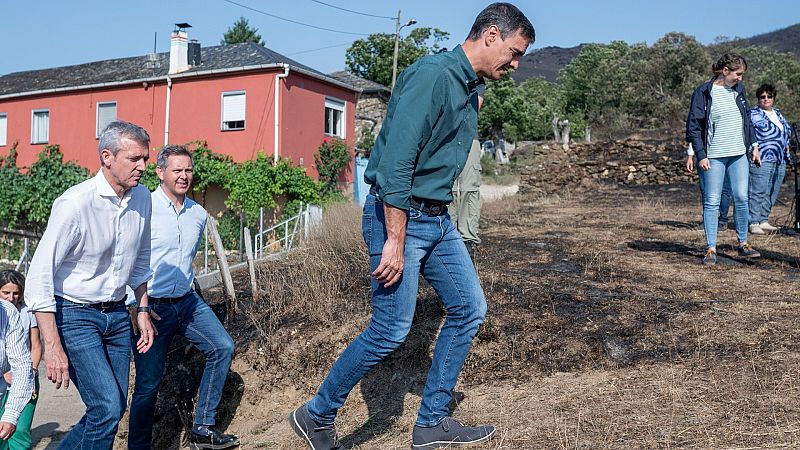 Snchez advierte que el aumento de las temperaturas podra complicar los incendios: "Quedan das difciles"