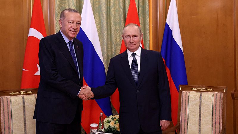 Putin y Erdogan acuerdan impulsar la cooperación, el pago del gas en rublos y desbloquear la exportación del cereal