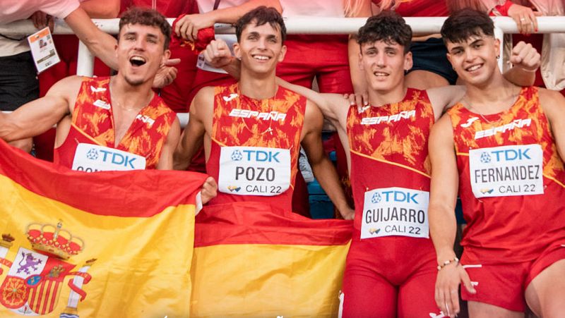 El relevo 4x400 bate el récord de España sub 20 para acabar con sabor agridulce el Mundial de Cali