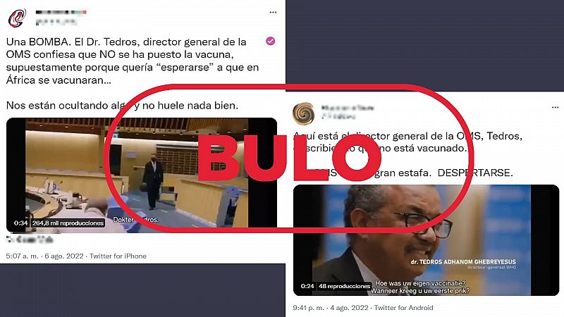 El director general de la OMS, Tedros Adhanom, sí ha recibido la vacuna contra el coronavirus