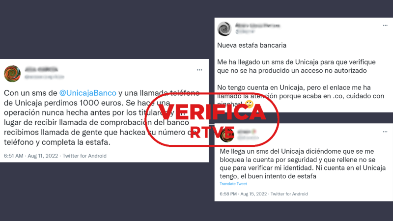 Cuidado con las llamadas telefónicas y mensajes de ladrones que fingen ser empleados de Unicaja para robar a sus clientes