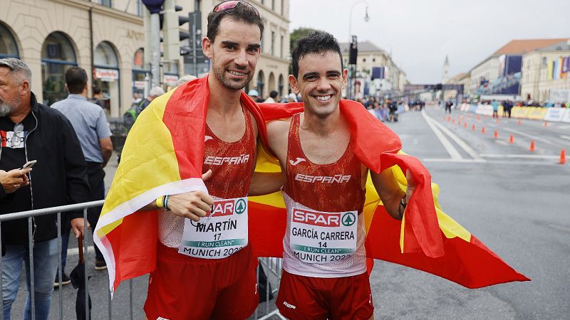 Álvaro Martín revalida el oro y bronce para Diego García en los 20 km marcha