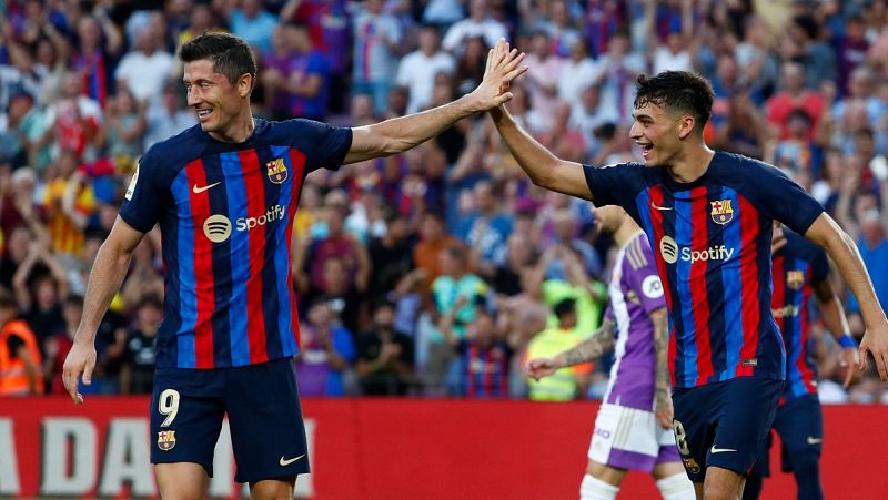 El Barça arrolla al Valladolid con un Lewandowski estelar