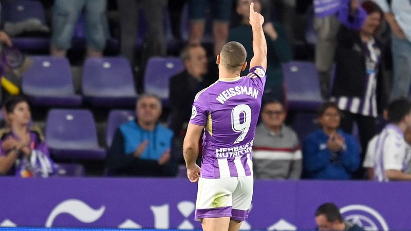 Weissman decanta en el descuento para el Valladolid el duelo de ascendidos con el Almería