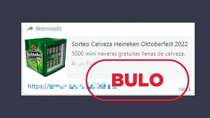 Heineken no est sorteando 5000 mini neveras gratis de cerveza, es un fraude