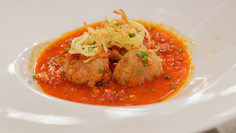 Receta de alb�ndigas de ternera en salsa de chorizo de Patricia Conde