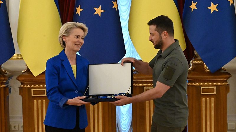 Von der Leyen se reúne con Zelenski para tratar la adhesión de Ucrania a la Unión Europea