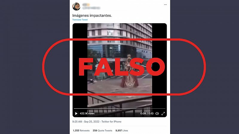 Este vídeo de una virgen en una inundación es un montaje sin relación con la borrasca en Canarias