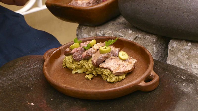 Receta de ocopa de cordero de Javier Pe�a en Arequipa
