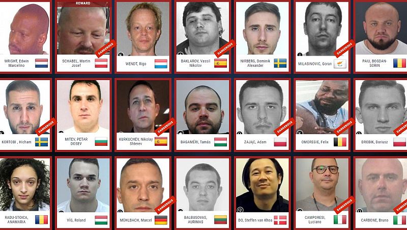 Europol pide colaboración ciudadana para detener a medio centenar fugitivos