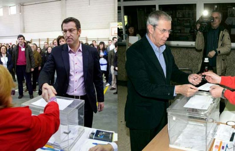 Los candidatos gallegos votan y esperan una participación masiva en los comicios