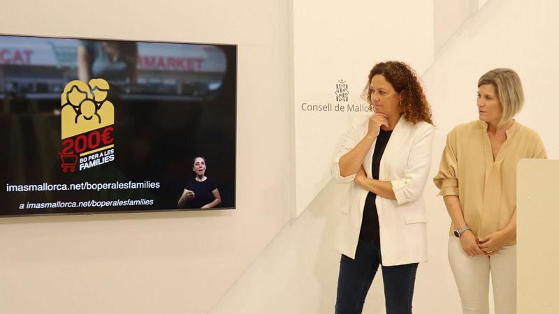 El Consell de Mallorca donarà 200 euros a les famílies de rendes inferiors als 40.500 euros