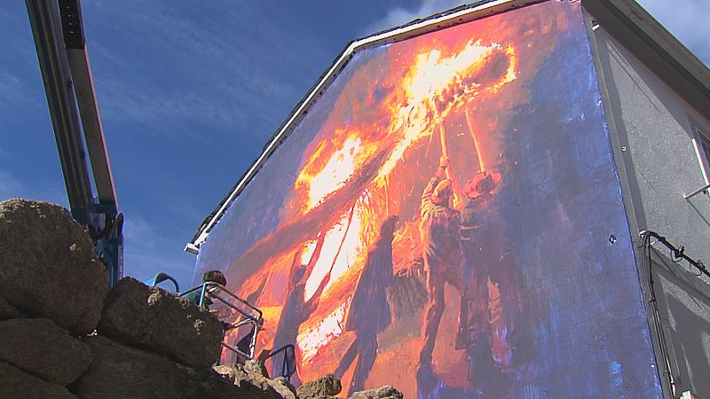 Castro Caldelas: murais para embelecer a Ribeira Sacra