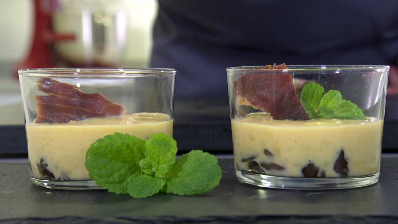 Receta de cremoso de oca, puerro y setas