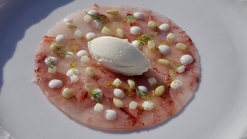 Receta de carpaccio de gamba roja