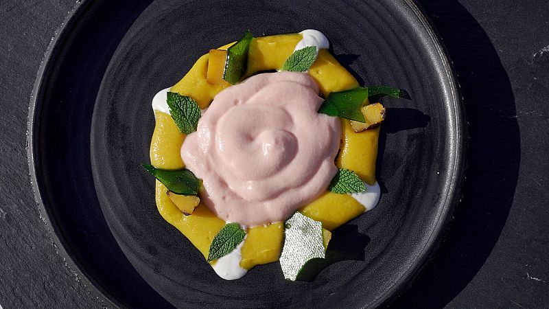 Receta de calabaza asada y espuma de naranja