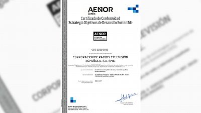RTVE, primer gran medio audiovisual espa�ol que obtiene la certificaci�n con estrategia en sostenibilidad AENOR