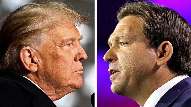 Trump acusa de "desleal" a DeSantis, que se perfila como favorito para la carrera presidencial de 2024