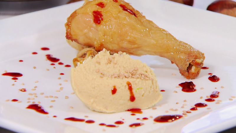 Receta de hummus de garbanzos y castañas