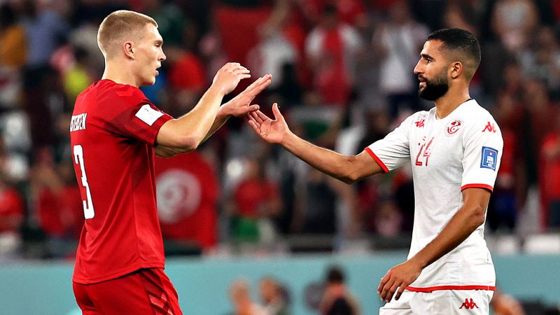 Dinamarca 0 - 0 Túnez: Los daneses no pueden con la intensa Túnez