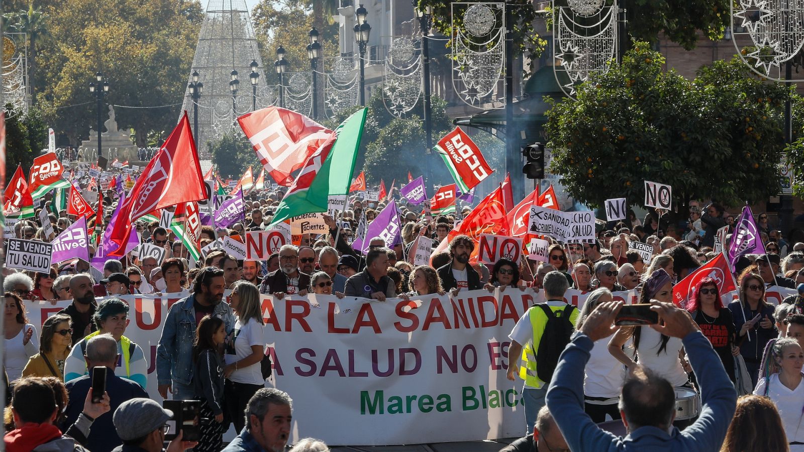 Manifestación en Andalucía en defensa de la sanidad pública