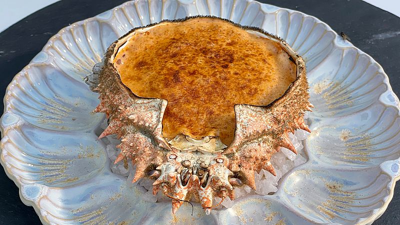 Receta de arroz albufera de centolla y emulsi�n de erizos