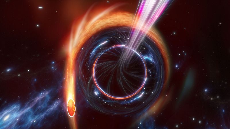 Captan el extraordinario destello de un agujero negro supermasivo al devorar una estrella