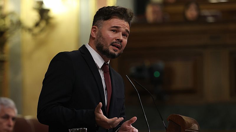 Rufián reconoce que ERC utilizó el voto en los presupuestos como "palanca de fuerza" para la eliminación de la sedición