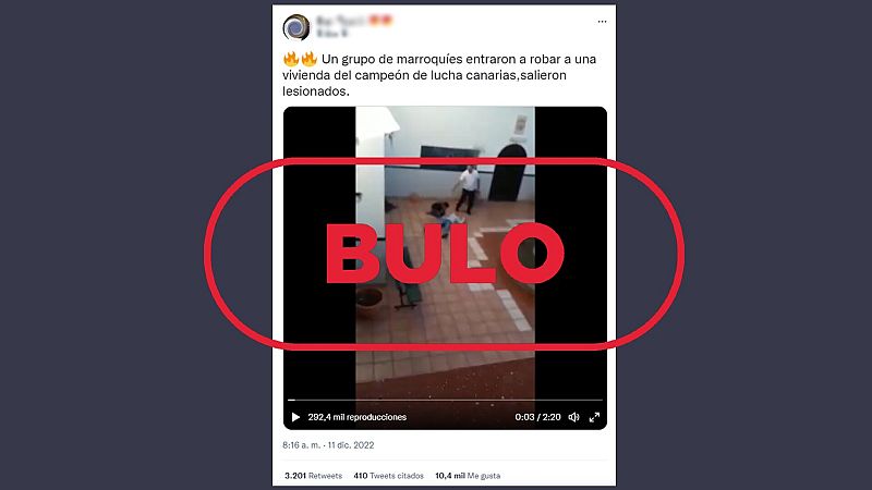 No es un robo de marroquíes en casa de un campeón de lucha canario, es un bulo