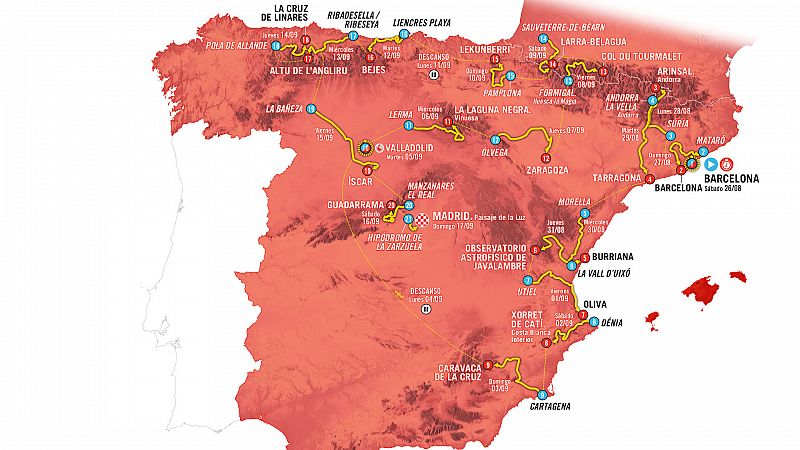 La Vuelta 2023: Barcelona - Madrid, un recorrido con final de clásica entre clásicos