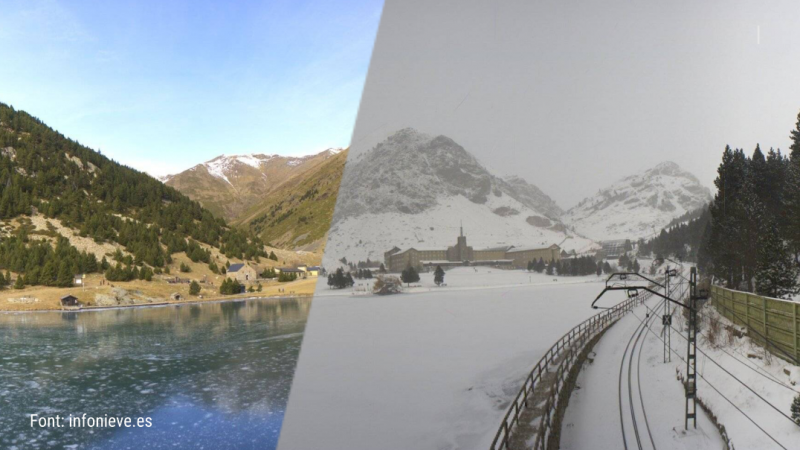 Canvi radical del paisatge al Pirineu amb fora ms neu