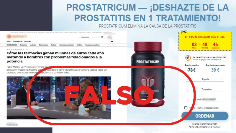 Prostatricum no cura la prostatitis ni elimina la impotencia