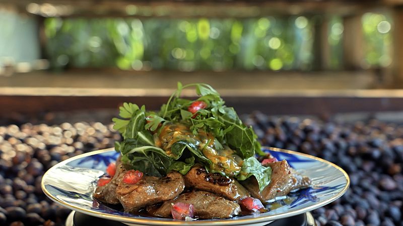 Receta de cabrito al caf con ensalada de la pasin de Gonzalo d'Ambrosio