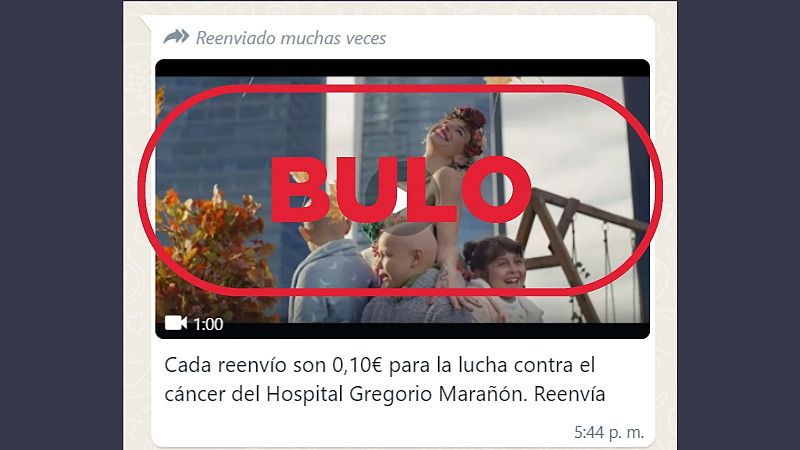 No es el Gregorio Marañón y no donas dinero contra el cáncer al reenviar este vídeo