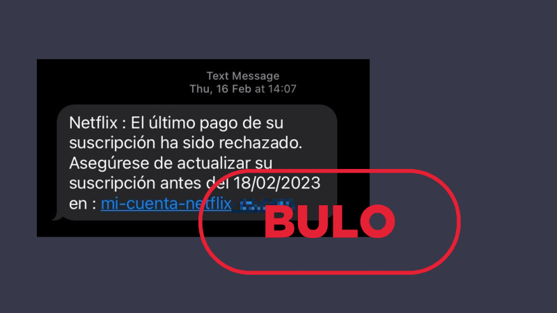 Netflix no te manda este mensaje de error en el pago, es un fraude