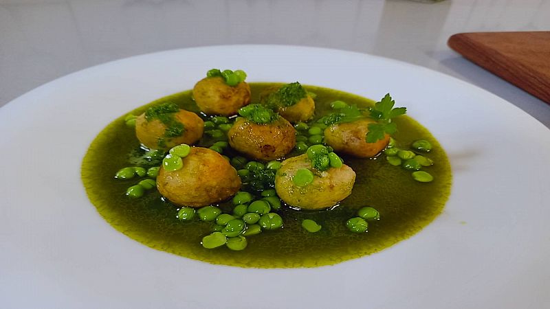 Receta de albndigas de merluza en salsa verde de Sergio Fernndez