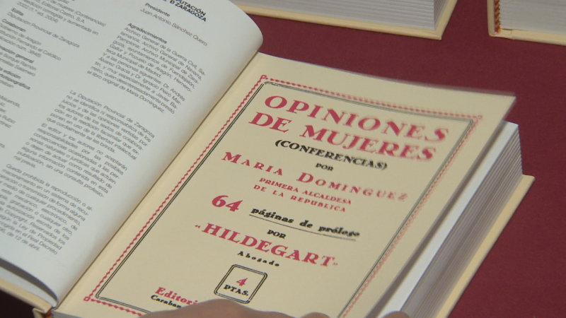 'Opiniones de Mujeres', este 8M reeditan el libro de María Domínguez, la primera alcaldesa de la República