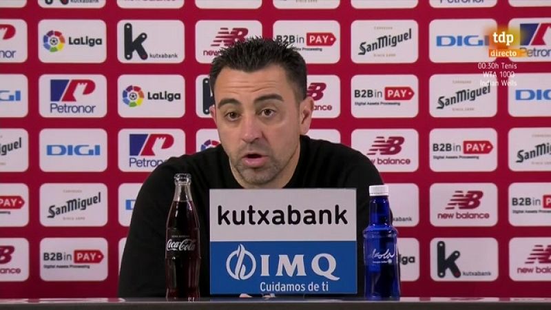 Xavi Hernández: "Me sorprende y entristece el ambiente hostil de San Mamés"