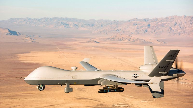 Diseñado para vigilancia y con capacidad para ir armado: así es el dron de EE.UU. que ha impactado con un caza ruso