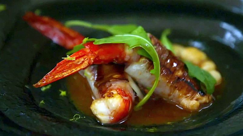 Receta de pochas con carabineros de la chef Aizpea Oihaneder