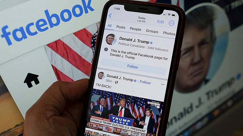 Trump publica en Facebook y YouTube por primera vez desde su bloqueo en 2021: "¡Estoy de vuelta!"