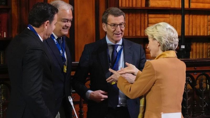 Feijóo pone de ejemplo la polémica reforma de las pensiones de Macron frente al "parche" de Sánchez