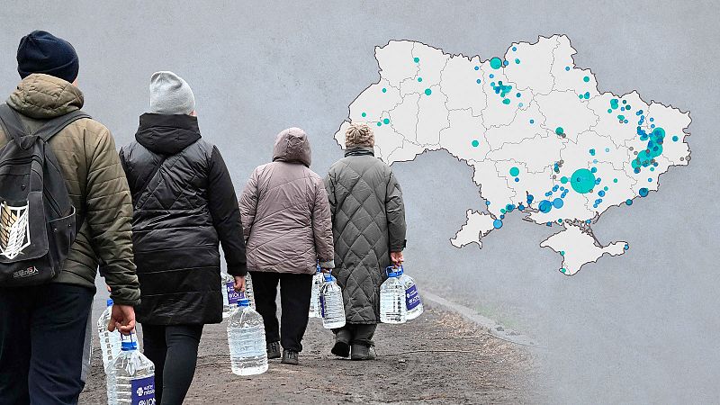 El acceso al agua en Ucrania: 11 millones de afectados y un "efecto dominó" global tras un año de guerra