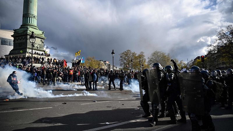 Última jornada de protestas en Francia antes de la decisión clave sobre la reforma de las pensiones