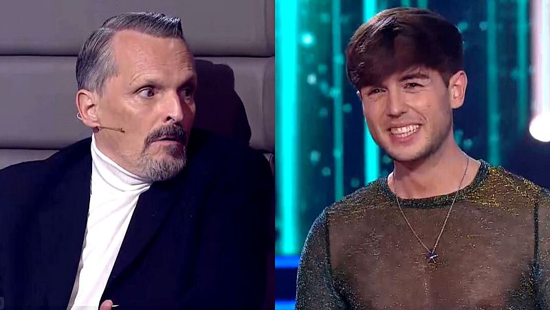 Miguel Bosé se enciende en Cover Night: "Eres el primer concursante que sale marcando paquete"